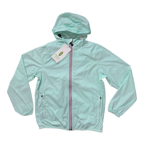 NWT Peekaboo Beans Women's Full Zip Hooded Windbreaker Jacket Size M - Picture 1 of 10
